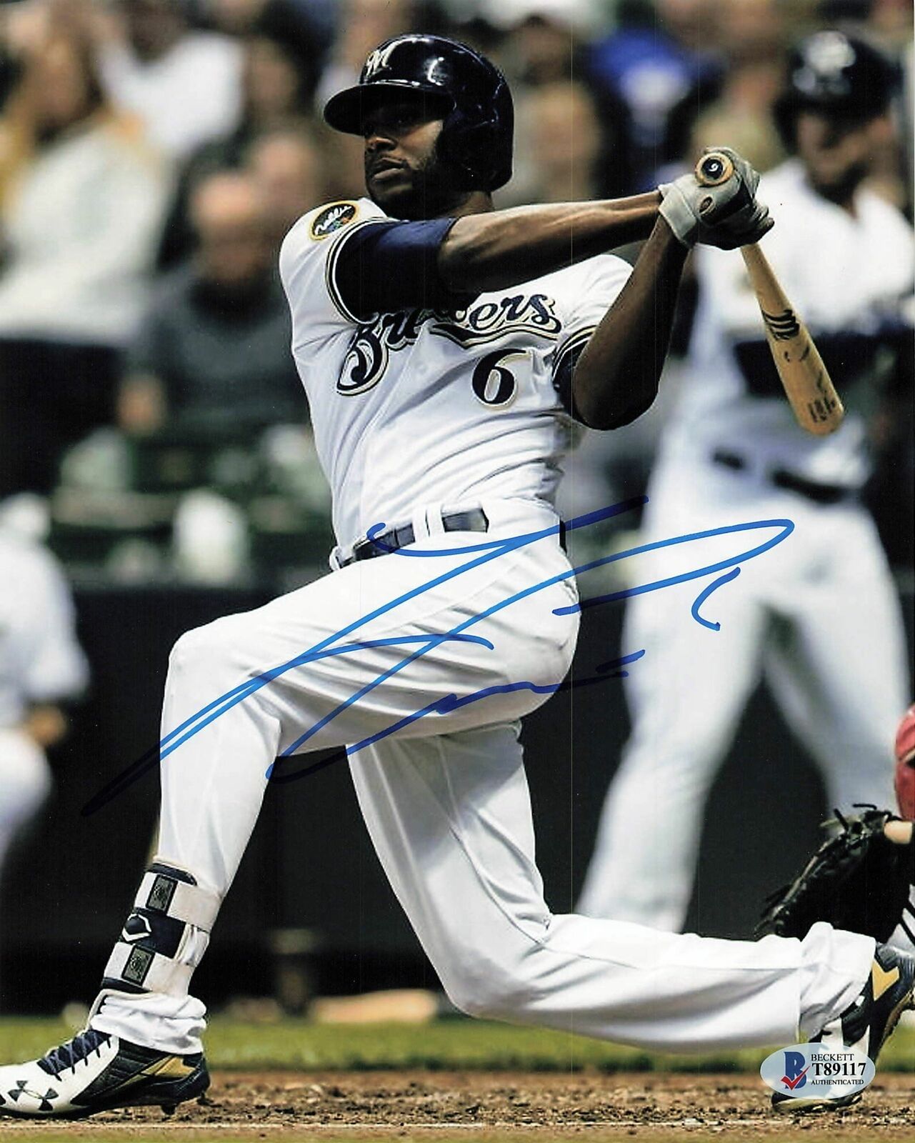 Lorenzo Cain signed 8x10 Photo Poster painting BAS Beckett Milwaukee Brewers Autographed