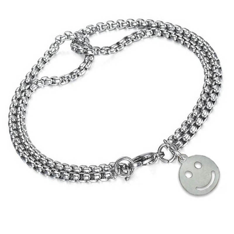Style Simple Double-layer Stacked Wear Niche Non-fading Chain Bracelet Men’s Cool Hip Hop Bracelet