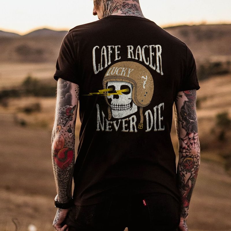 Cafe Racer Never Die ​Printed Casual Men's T-shirt -  