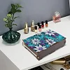 (US Local)Diamond Painting Storage Box DIY 5D Diamond Painting Jewelry Box (Flower A)