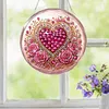 Kit d&eacute;coration de soleil &agrave; peinture en diamant d&eacute;coration c&oelig;ur floral 7,87x7,87 in