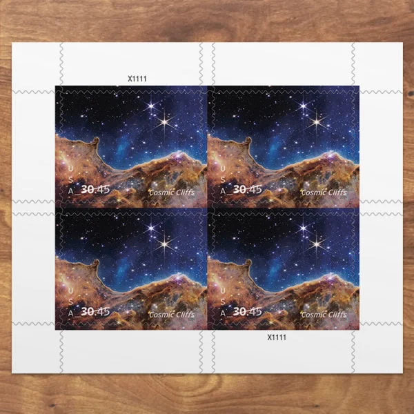 2024 Cosmic Cliffs $30.45 NASA Webb Space Mail Stamp