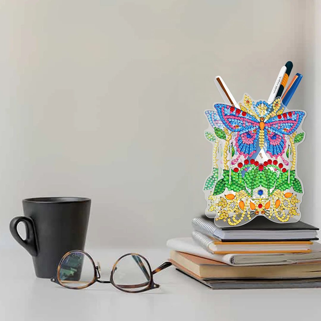 DIY Diamond Painting Pen Holder - Butterfly