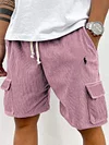 Men's Casual Lace-Up Pocket Beach Shorts