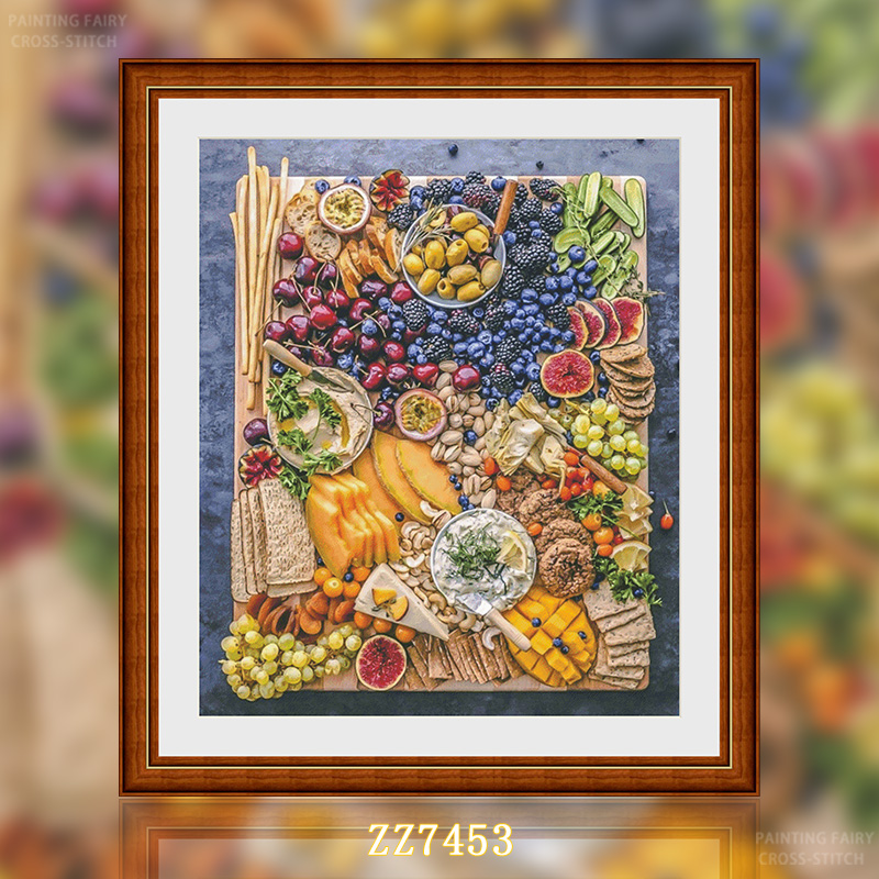 [ZZ7453-Fruit Party]  Painting Fairy Cross Stitch