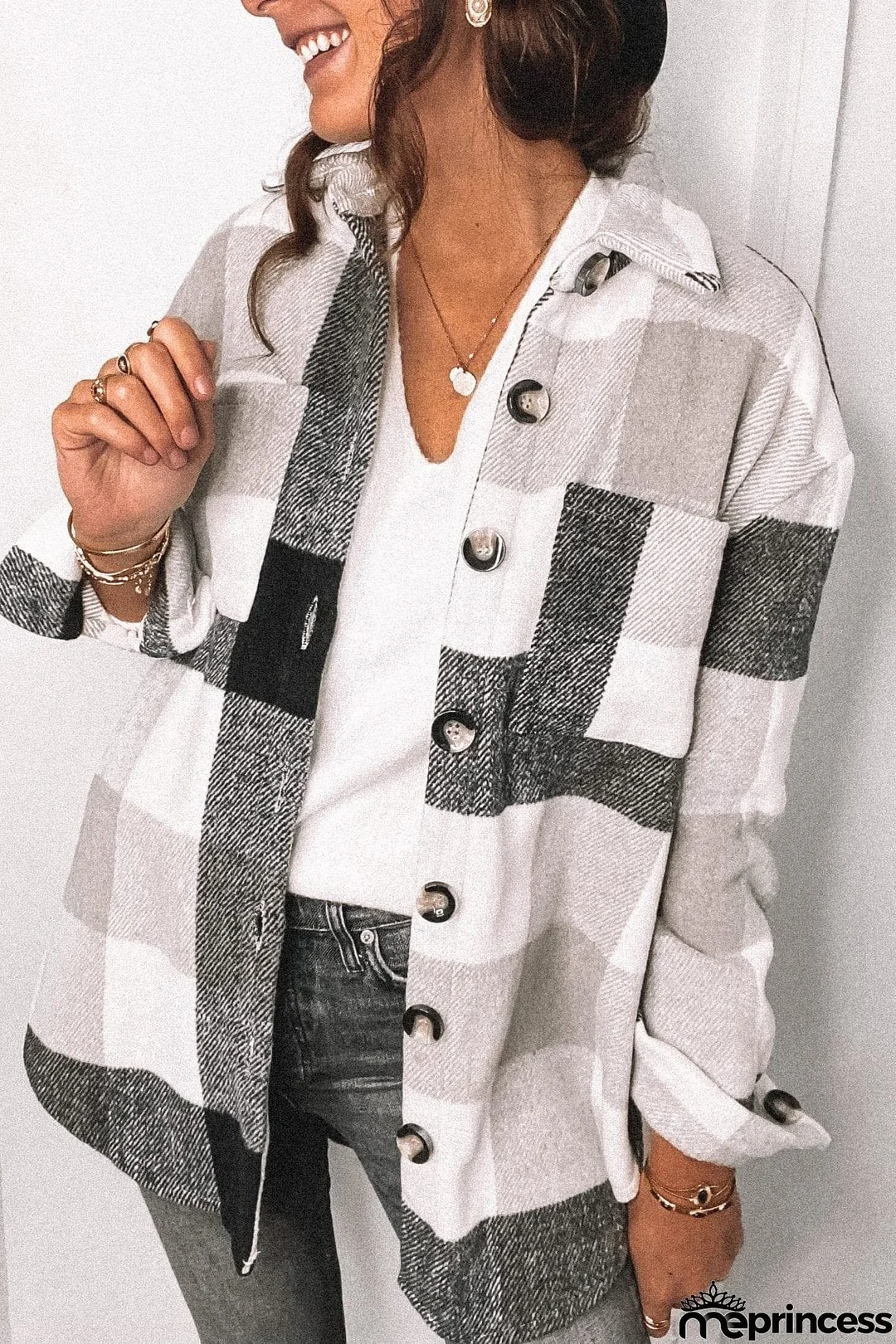 Plaid For Days Button Jackets