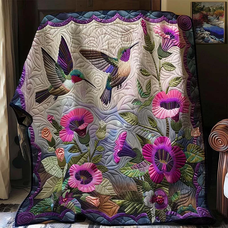 Hummingbirds Blanket - D202 - Premium Blanket The Cold Blanket