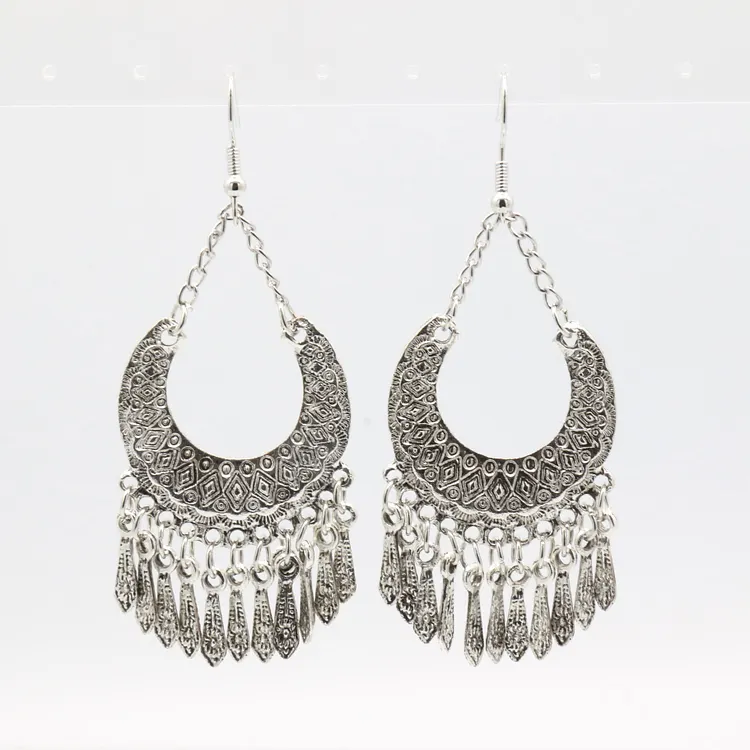Hollowed Out Carved Earrings