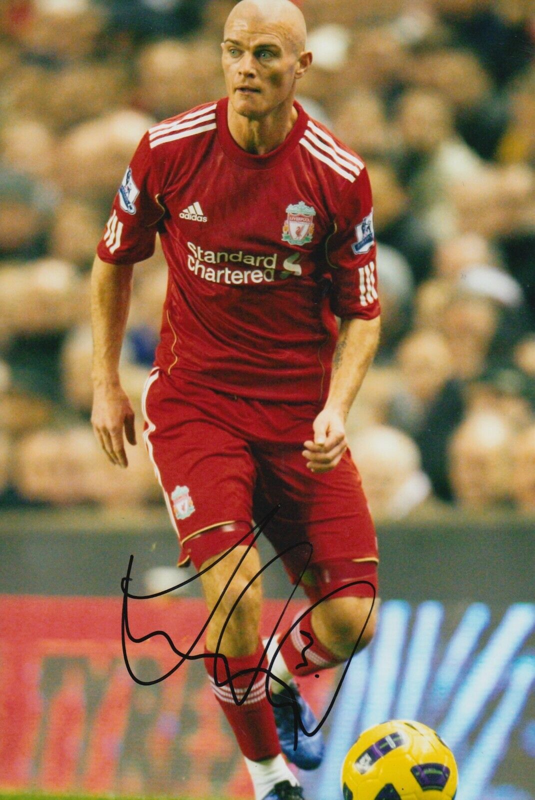 Paul Konchesky Hand Signed 12x8 Photo Poster painting - Liverpool - Football Autograph 3.