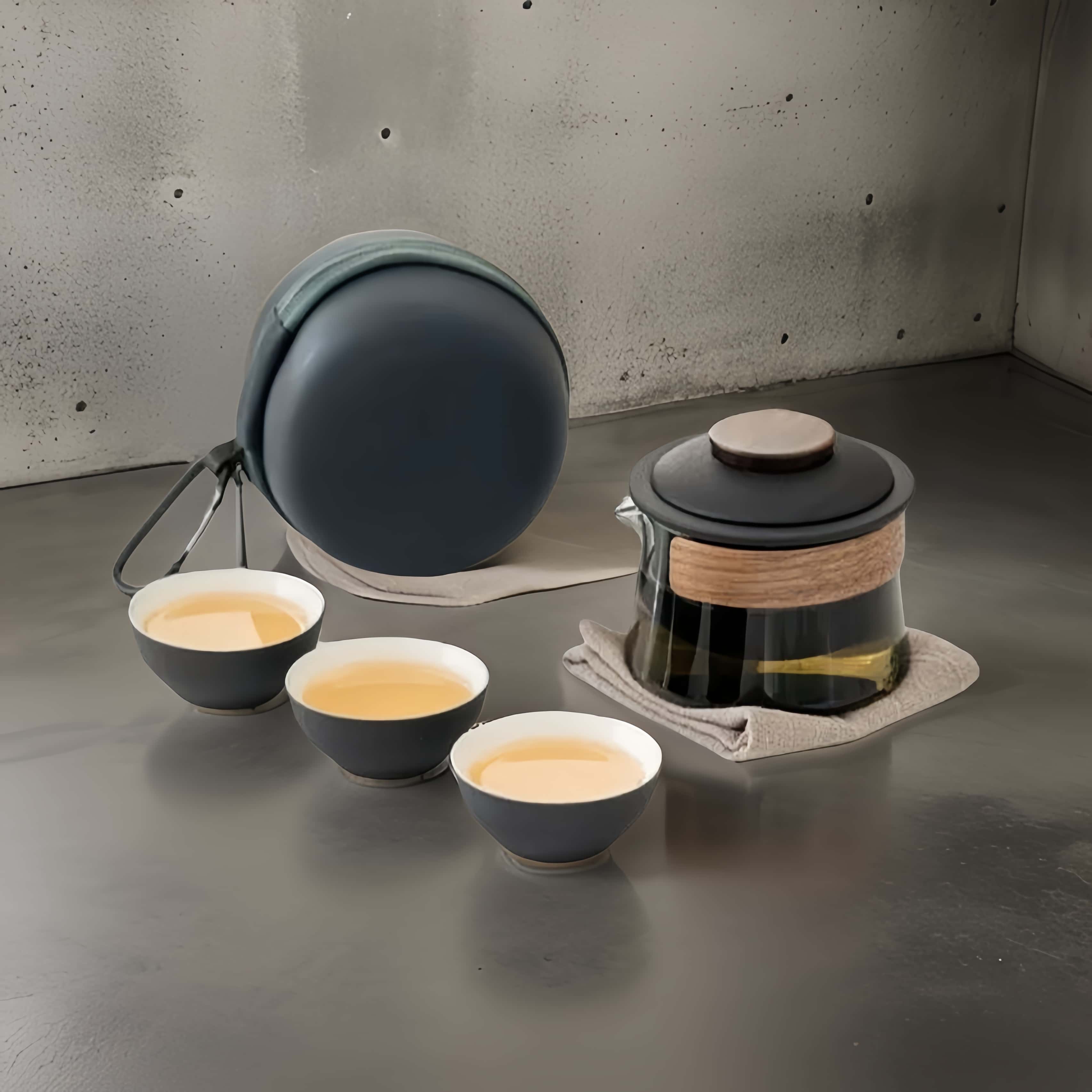 FromTea "Nomad" Travel Tea Set 德化县三两泥陶瓷有限公司_Fromtea&reg; Official Store