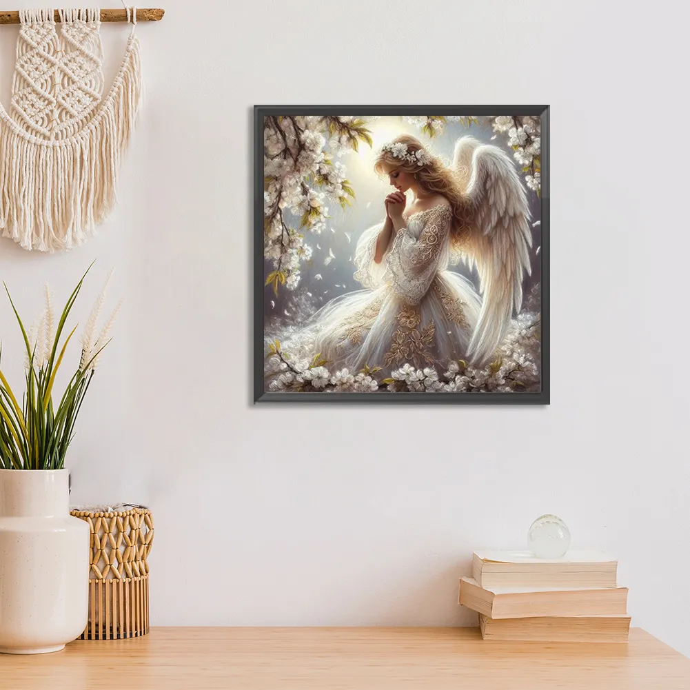 Diamond Painting - Full Round Drill - Praying Angel(Canvas|30*30cm)