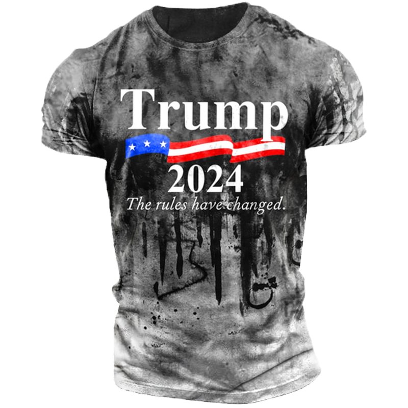 Trump 2024 Men's Fashion Short Sleeve T Shirt-Compassnice®