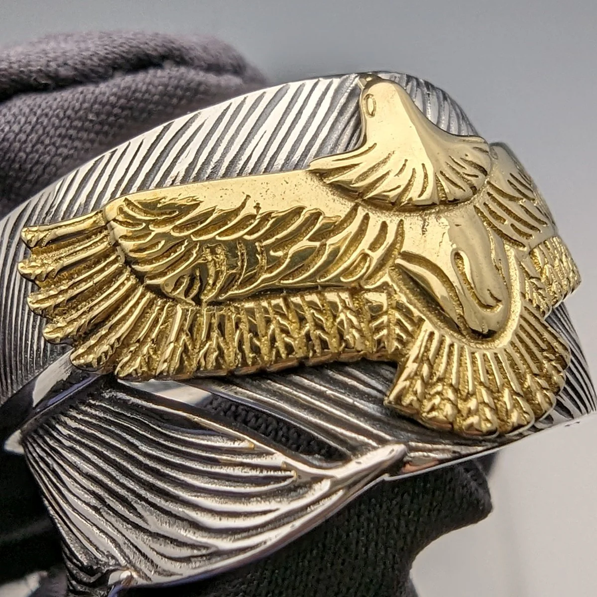 S925 Sterling Silver Eagle - shaped Open Ring