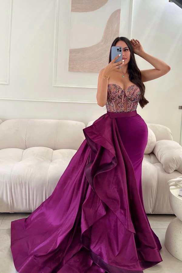 Daisda Regency Mermaid Strapless Sleeveless Prom Dress