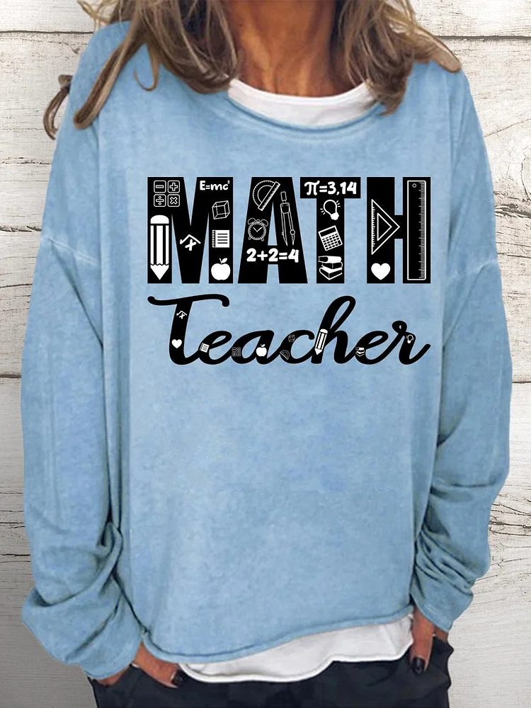 Teachers' Day Women Loose Sweatshirt