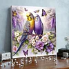 Framed Diamond Painting - Full Round Drill - Flowers and Birds (25x25cm)