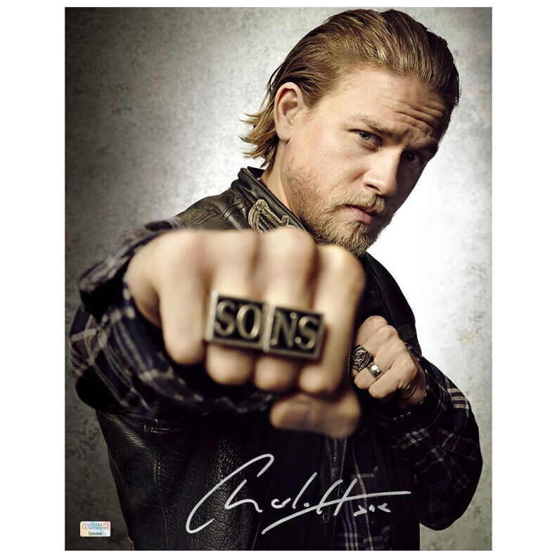 Charlie Hunnam Autographed Sons of Anarchy Jax Rings 11x14 Photo Poster painting