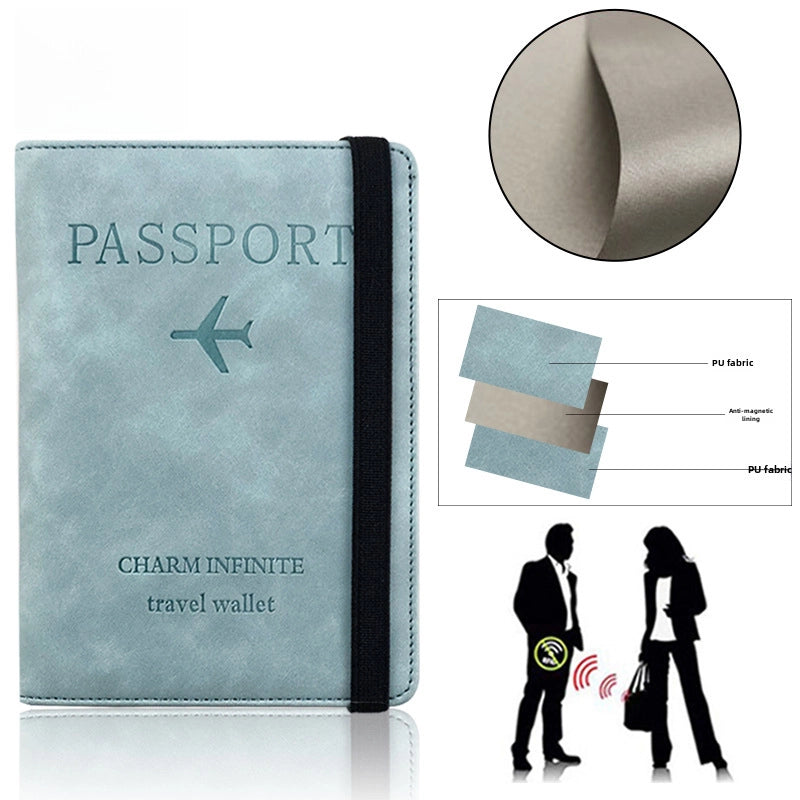 In Stock Color Changing PU Leather Skin Feeling Multi-color Strap Passport Cover Luggage Tag Suit Multi-function Passport Holder Bag3