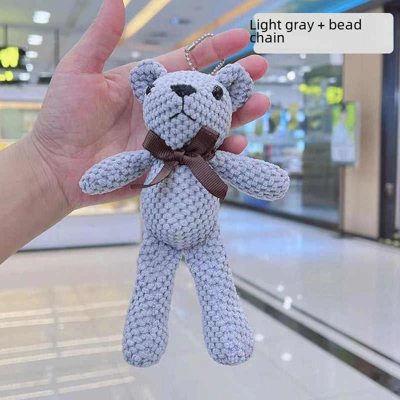 Chattering Net Red Teddy Bear Doll Luggage Plush Doll Schoolbag Bag Pendant Bear Pendant Doll