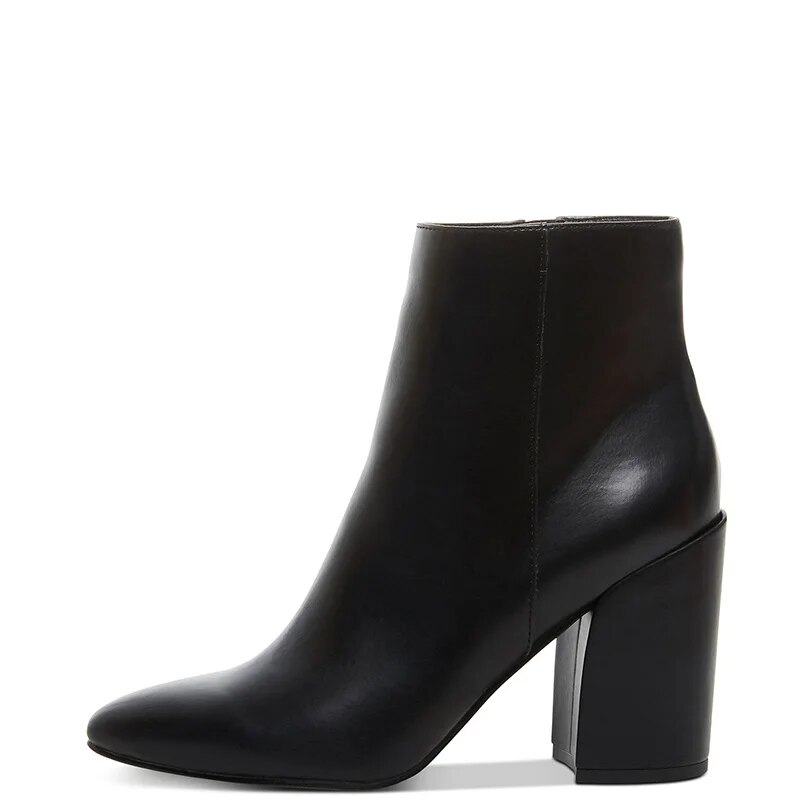 TAAFO White Ankle Boots High Chunky Heels Woman Pointed Toe Booties Ladies Botas Mujer Shoes