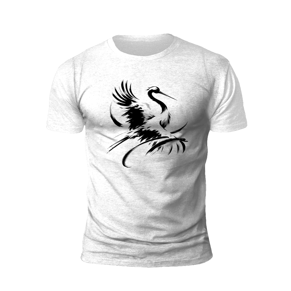 Graceful Flight: Crane T-Shirt