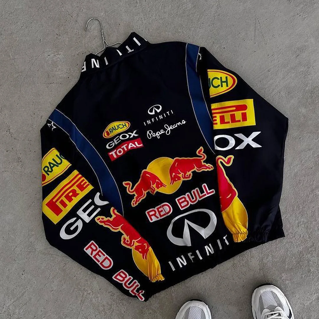 Unisex Classic Team Logo Retro Racing Jacket