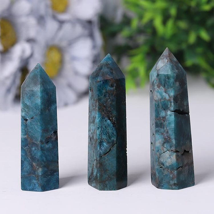 Natural Blue Apatite Point Healing Towers Points Bulk Crystal wholesale suppliers