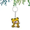 Tiger Beaded Counted Cross Stitch Ornament Kit Cross Stitch Bead Keychain (B)