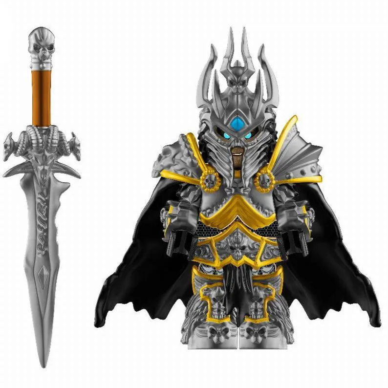 The Lich King Custom World of Warcraft Custom Minifigure Minifigure Bricks monstertoys