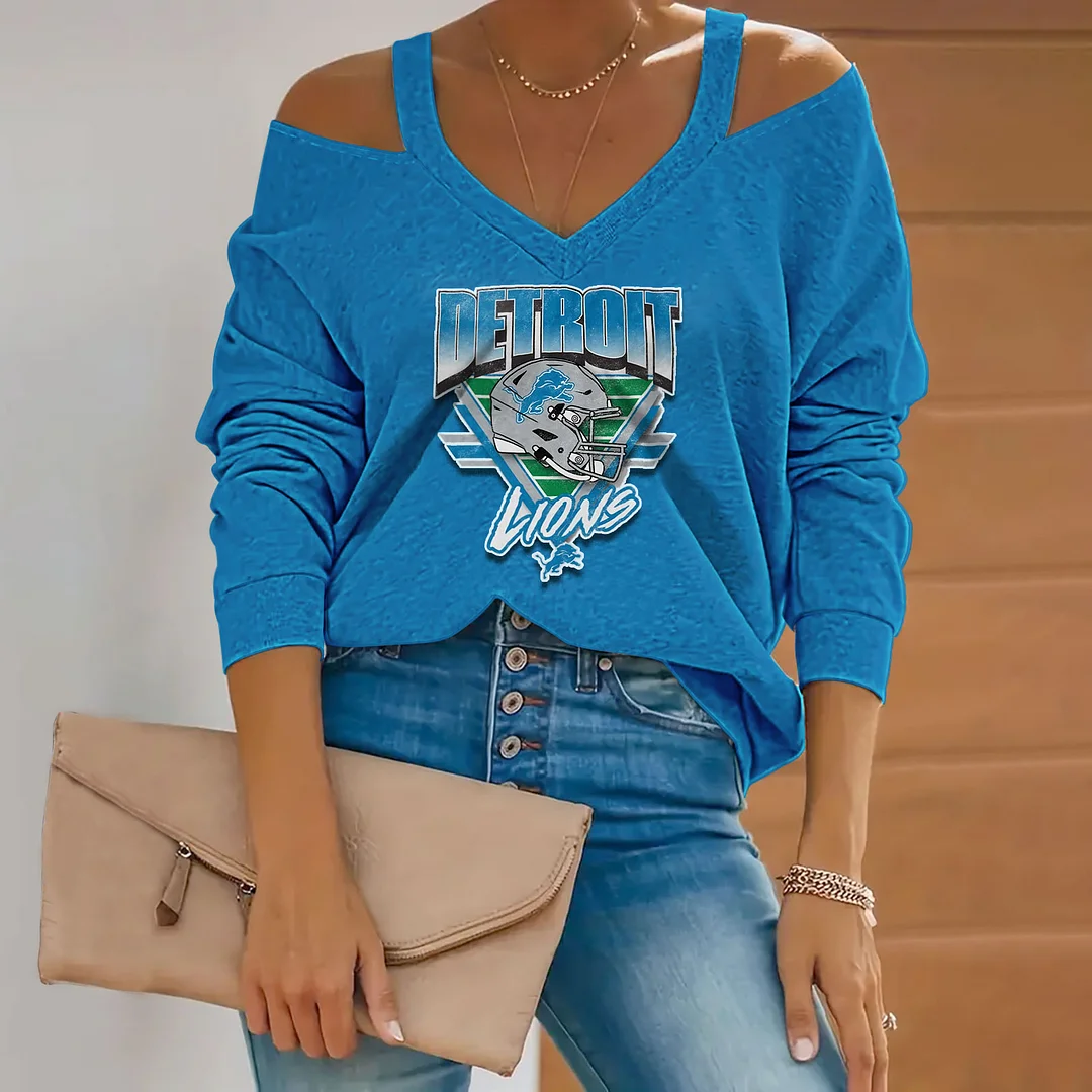 Triangle Vintage Cold Shoulder Long Sleeves Casual Blouses