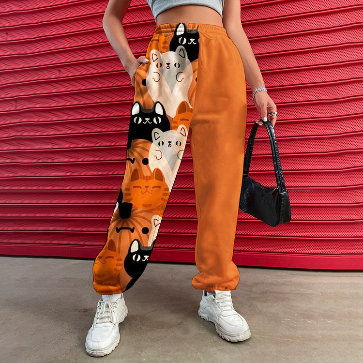 Halloween Pattern Women's Casual Pants Drawstring Pants Jogging Pants Casual / [blueesa] /