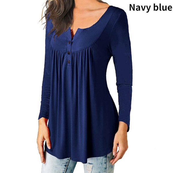V Neck Shirt Long Sleeve Women Fashion Women's Long Sleeve V-neck Casual T-shirt Loose Plus Size Top Shirt S-8XL - Shop Trendy Women's Clothing | LoverChic