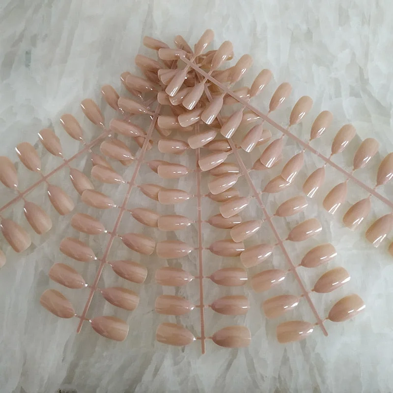 18 Colors Full Cover Stiletto Fake Nails Short Sharp Pointed False Nail Art Tips Acrylic Almond Nails Press On Nail Art Designs-Nail Inspo