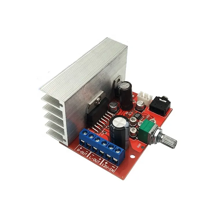 DC 9-18V Dual 39w Output Pre-amplification Adjustable Power Amplifier Board AD828 Preamplifier Module