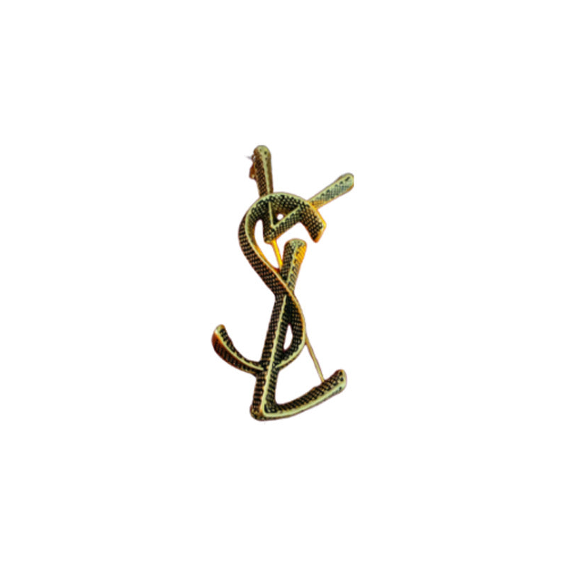 Women Luxurious Letter Letter Copper Electroplating Brooches