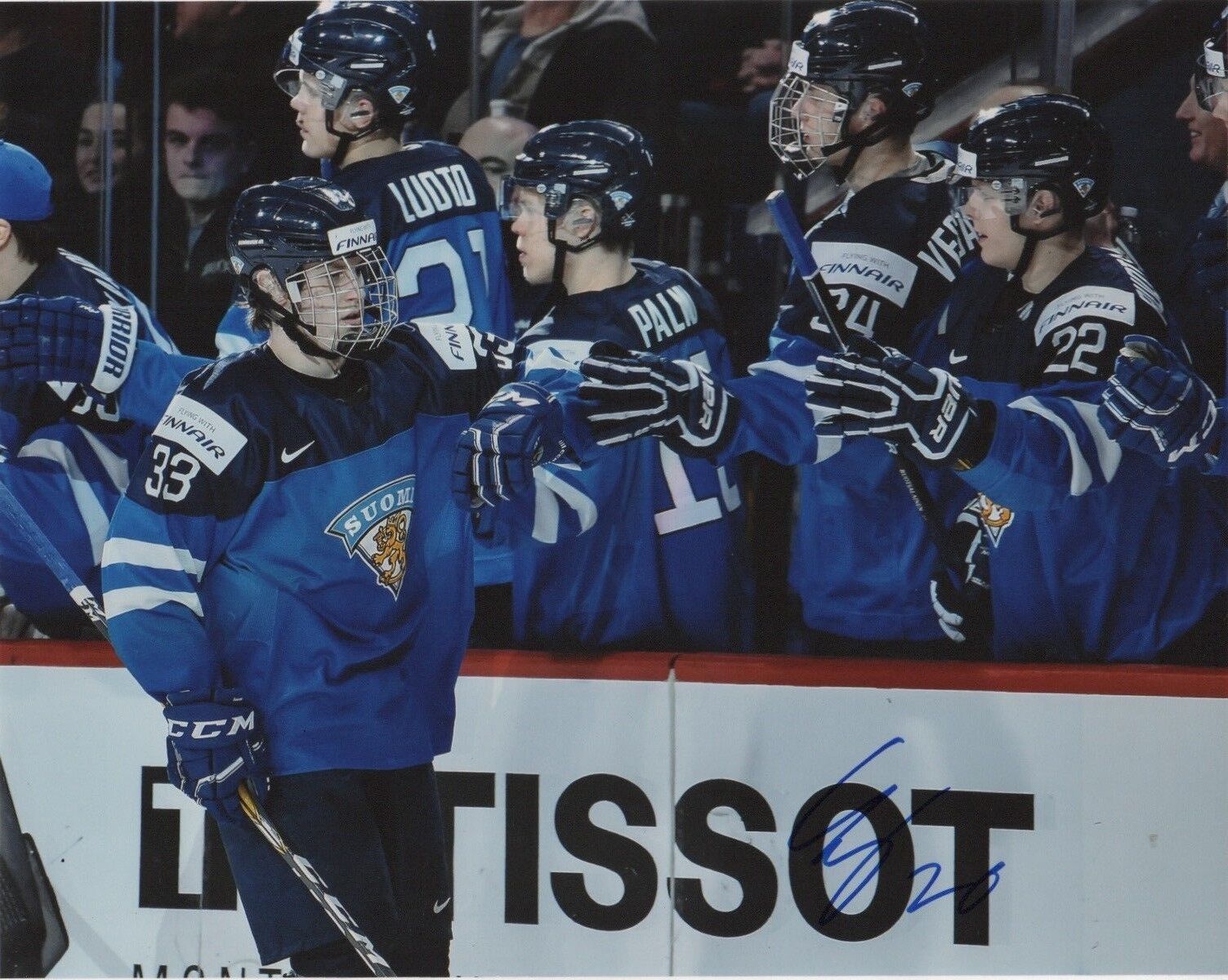 Team Finland Eeli Tolvanen Signed Autographed 8x10 Photo Poster painting COA #4