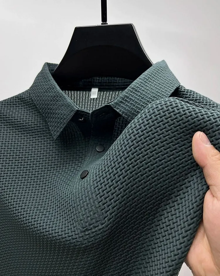 Men's Collared Short Sleeve Polo Shirt for Casual Wear