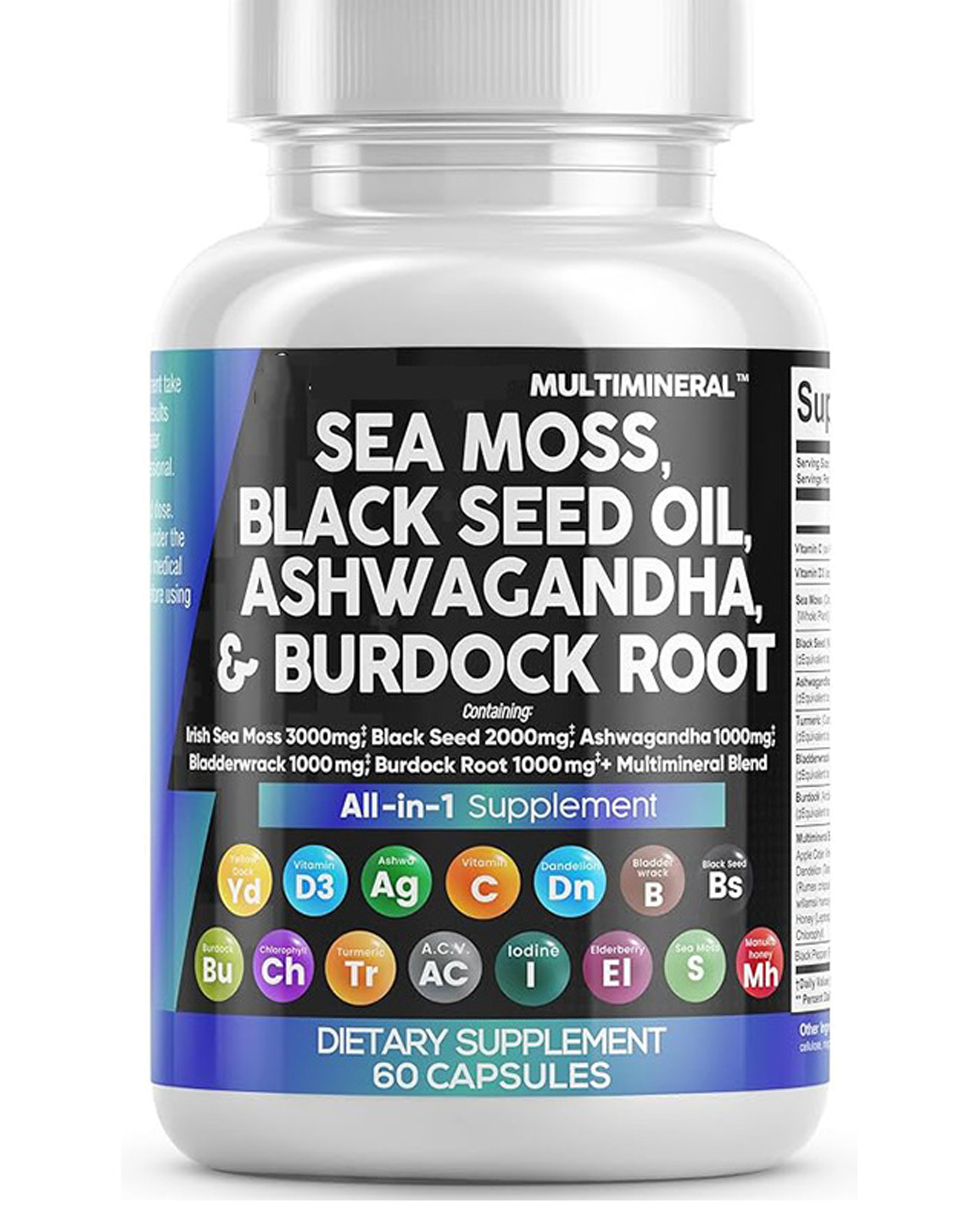 🎁[Free Shipping]Sea Moss Black Seed Oil Ashwagandha Turmeric