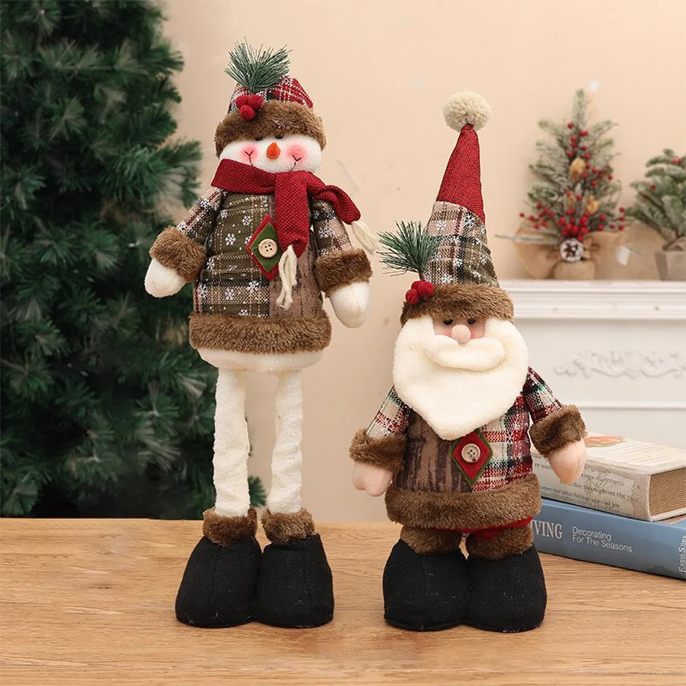 New Retro Retractable Doll Christmas Decoration Arrangement Ornament