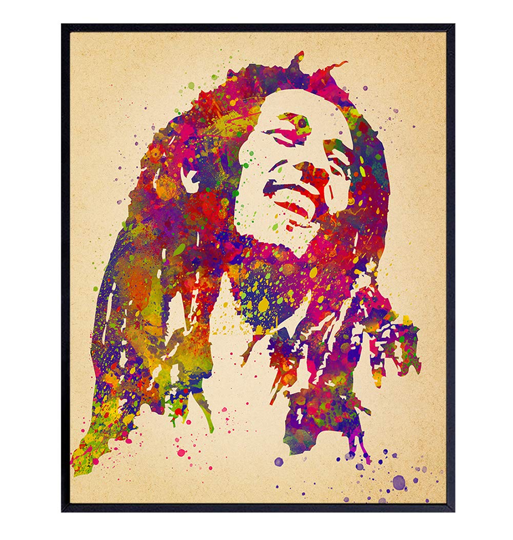 Reggae Music Poster - 8x10 Wall Art, Home Decor for Bedroom, Dorm, Living Room, Apartment - Unique Gift for Reggae Music Fan, Jamaican, Musician - UNFRAMED Picture Print