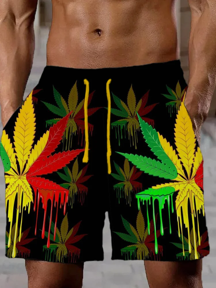 Reggae Art Print Men's Linen Short