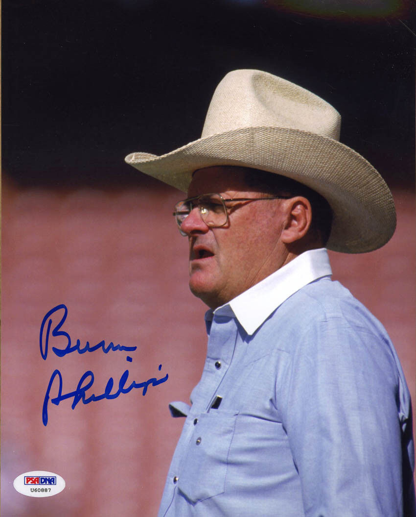 Bum Phillips SIGNED 8x10 Photo Poster painting Houston Oilers Coach PSA/DNA AUTOGRAPHED Saints