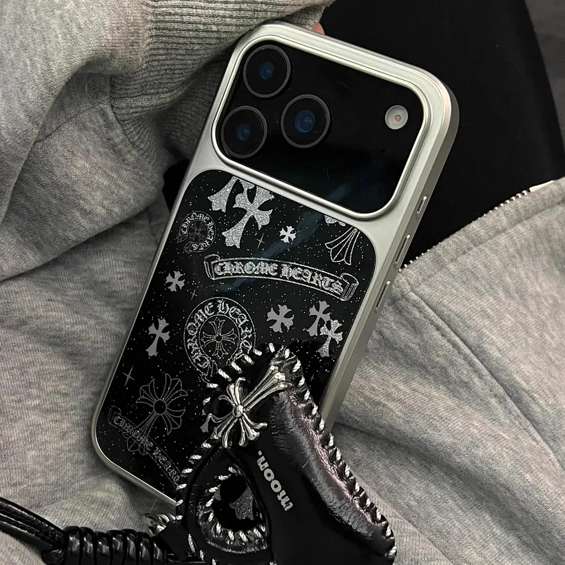 クロムハーツハーツiPhone16用ケース Iphone16 ケース クロムハーツ おしゃれ かっこいい スマホケース