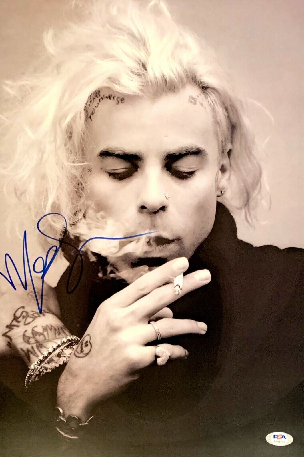 Mod Sun Signed 12x18 Photo Poster painting PSA AJ41171 Autograph