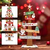 Wooden Special Shaped Christmas Sign Desktop Diamond Art Kits for Home Office