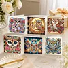 6pcs Diamond Painting Owl Greeting Card Kits with Envelopes for Family Friend Gifts