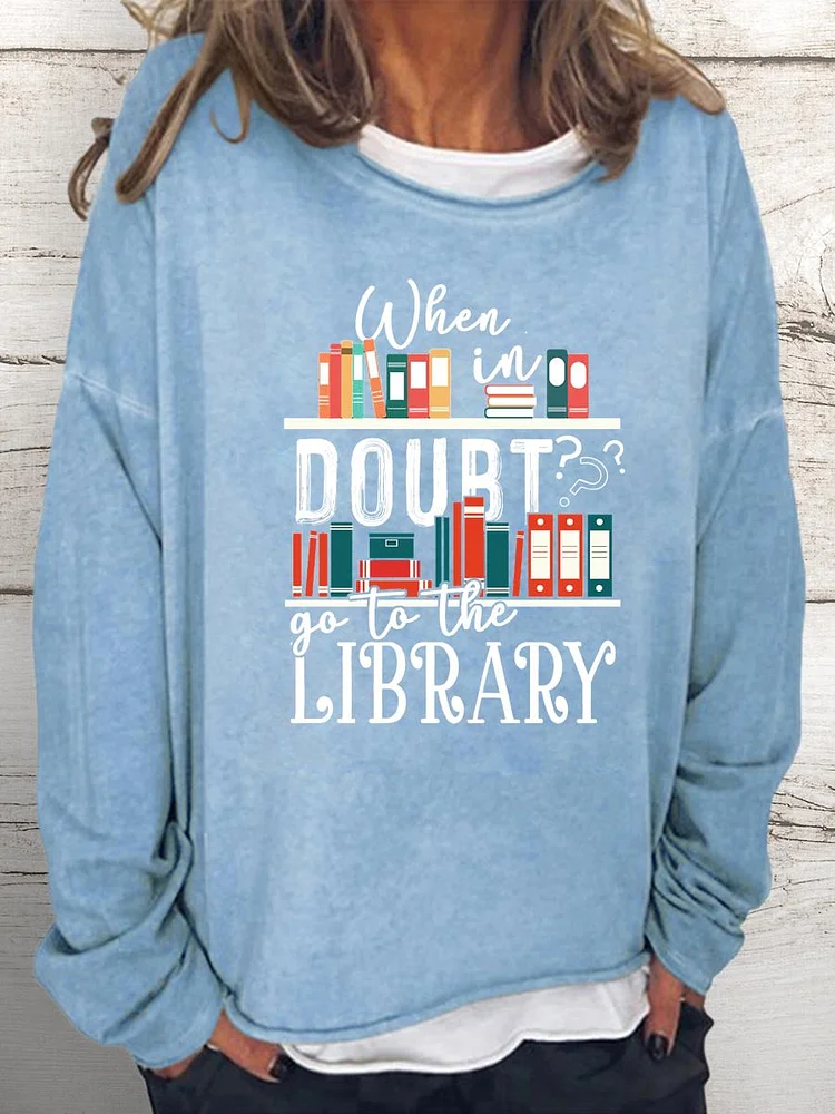 Go to the library to read Women Loose Sweatshirt