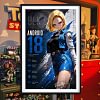 Profile Android 18 Lazuli Decorative Painting - Dragon Ball - BLK Studio