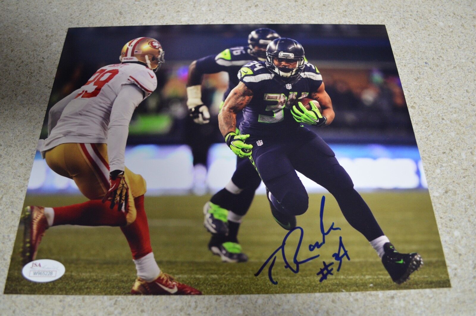 JSA Thomas Rawls 8x10 Autographed Signed AUTO Seahawks Photo Poster painting #12