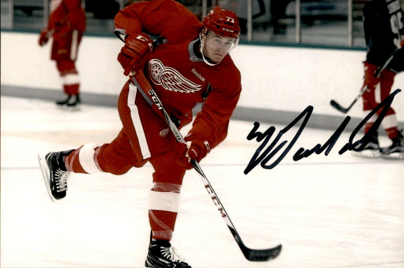 Zach Gallant SIGNED 4x6 Photo Poster painting DETROIT RED WINGS #3